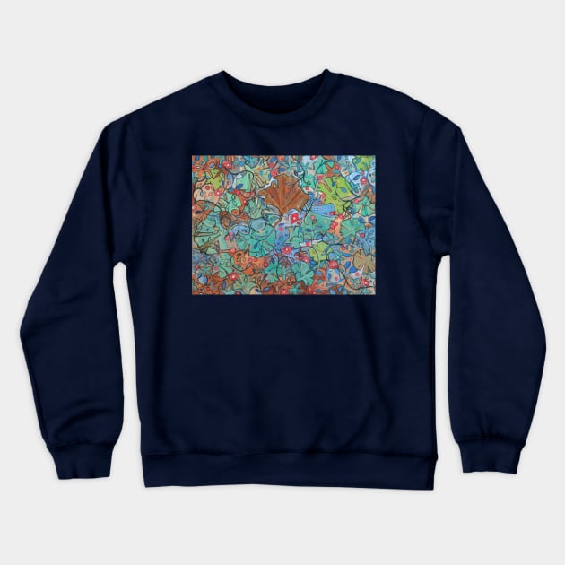 Gingko abstract Crewneck Sweatshirt by Beck Lane